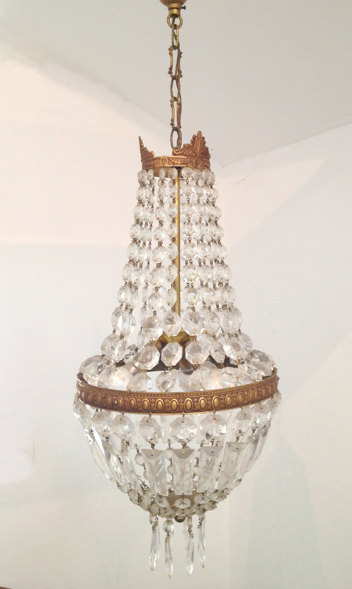 OLD FRENCH EMPIRE STYLE CHANDELIER